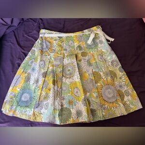 J. Crew Sunflower Print Skirt